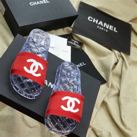 chanel clear jelly slides price|chanel slides price.